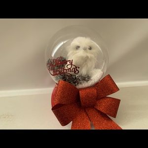Customized Owl Glass Snow Globe